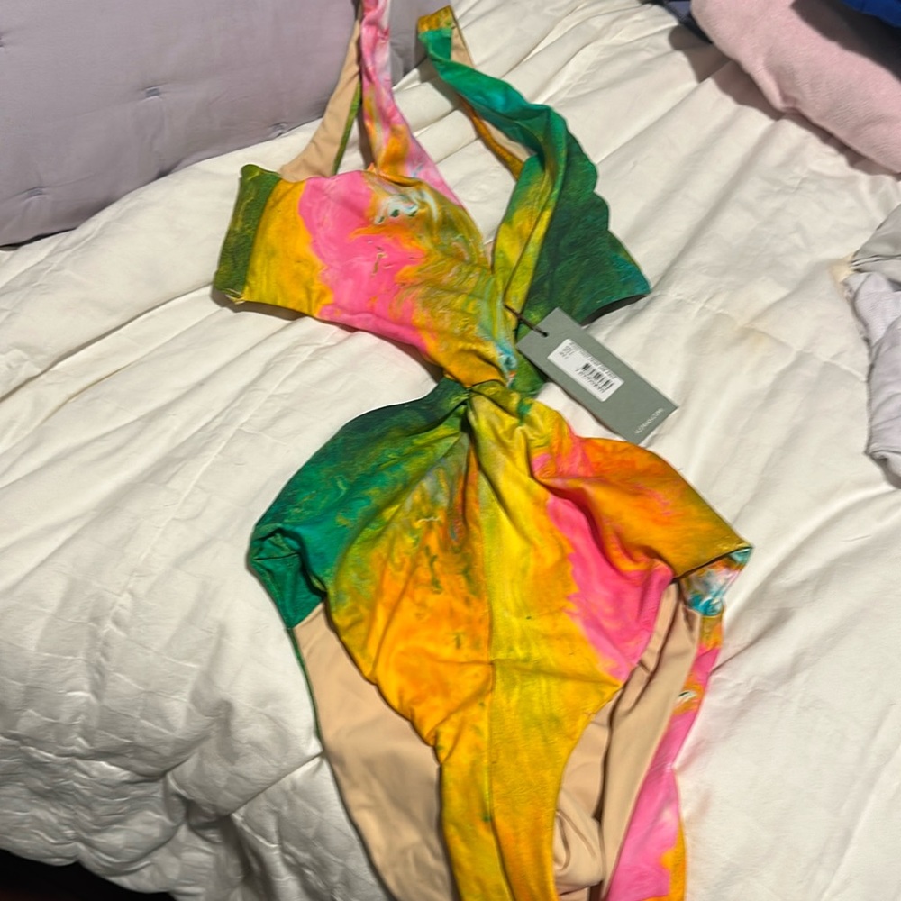Alemais twist front multicolor bathing suit - brand new!